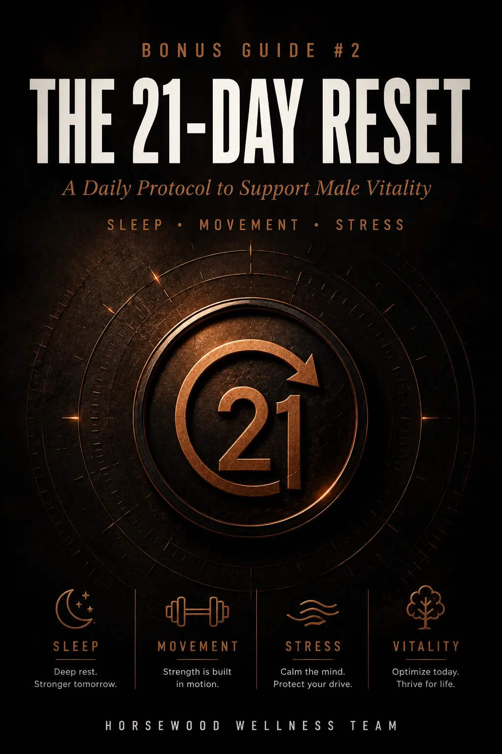 The 21-Day Reset — daily male vitality protocol cover
