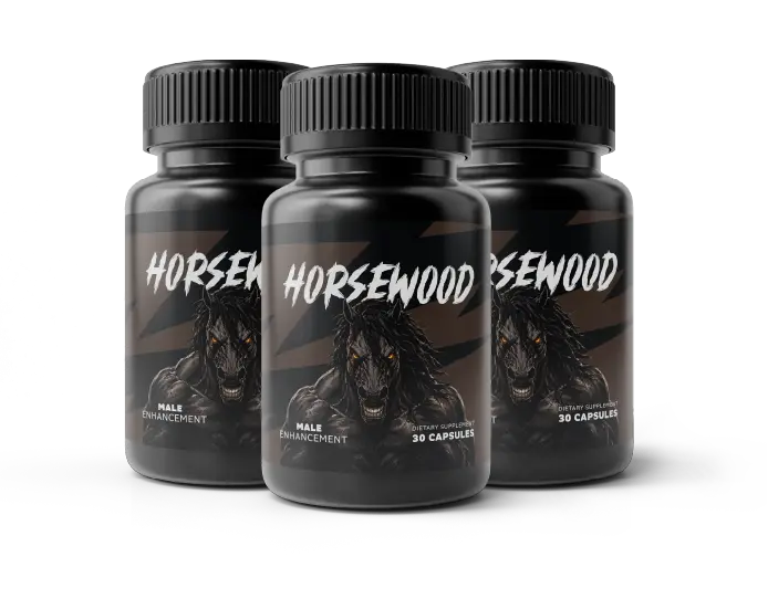 Three bottles of Horsewood male vitality supplement